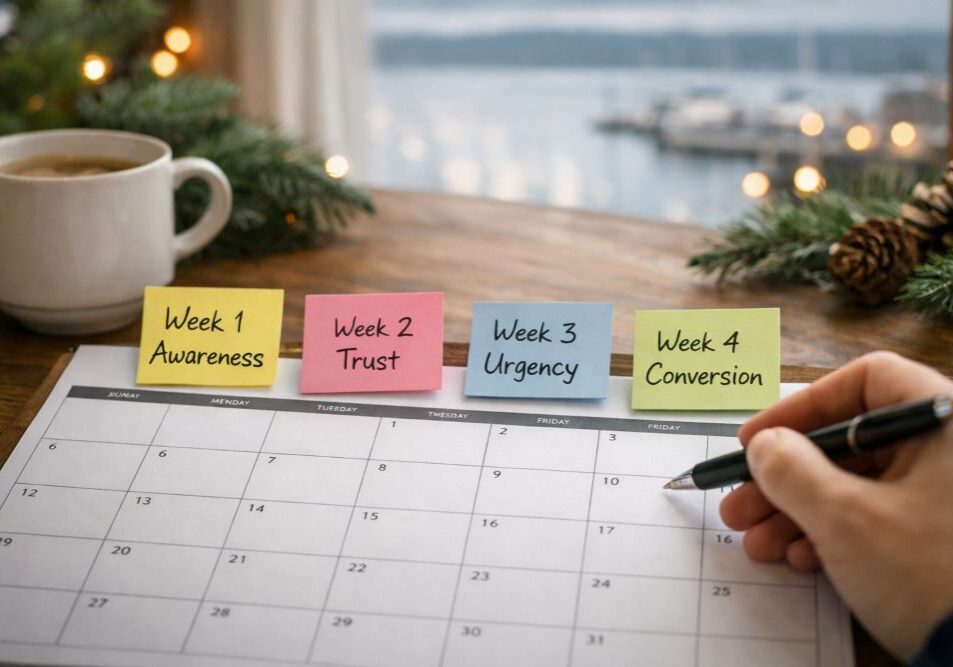 How to build a 30-day content calendar based on the Kitsap Holiday Revenue Boost model