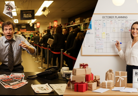 holiday promotion Kitsap County early planning vs late promo stress